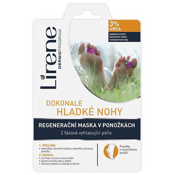 Lirene Perfectly Smooth Legs 3% Urea 2-Phase Peeling and Regenerating Mask in Socks