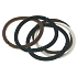 Hair band white, brown, dark brown 5.5 x 1 cm 5 pieces