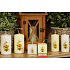 Lima Yellow flower scented ivory candle with decal cylinder cube 45 x 45 mm 1 piece