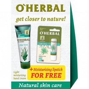 About Herbal Aloe Vera hand cream 100 ml + lip balm 3.6 g cosmetic set