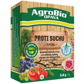 AgroBio Inporo Anti-drought contains bacteria and algae for vegetables, herbs, fruit and ornamental plants, woody plants and lawns 3 x 8 g