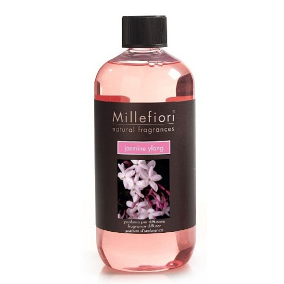 Millefiori Milano Natural Jasmine Ylang - Jasmine and Ylang Refill for diffuser for incense stalks 500 ml