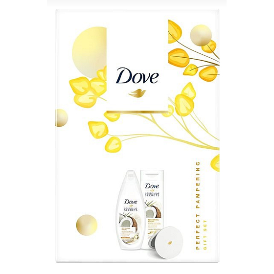 Dove Nourishing Secrets Caring Ritual Coconut Shower Gel 250 ml + body lotion 250 ml + mirror, cosmetic set