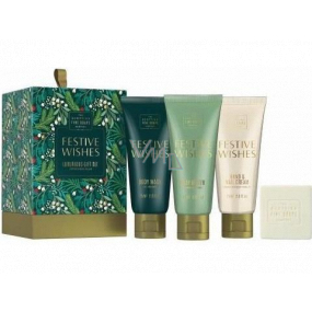 Scottish Fine Soaps Festive Wishes 75 ml + body cream 75 ml + hand and nail cream 75 ml + three times finely ground toilet soap 40 g, cosmetic set