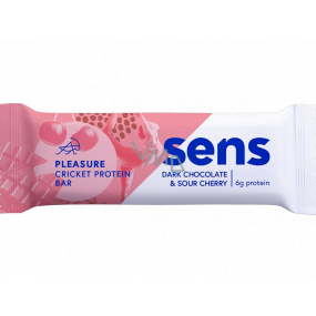 Sens Pleasure Protein bar with cricket flour Dark chocolate and cherries 40 g