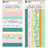 Washi Tape Stickers with Embossed Flowers 2 Sheets, 17 x 9 cm