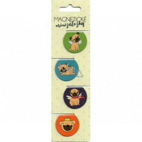 Albi Magnetic mini bookmarks Pugs diameter 3 cm 4 pieces