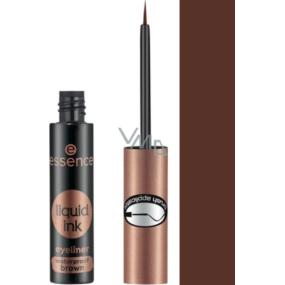 Essence Liquid Ink Eyeliner Waterproof Brown waterproof ink eyeliner 02 Ash Brown 3 ml