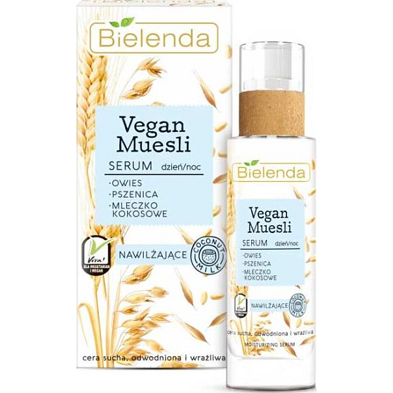 Bielenda Vegan Muesli Wheat + Oats + Coconut Milk Moisturizing Face Serum Day/Night 30 ml