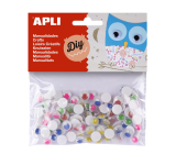 Apli Movable eyes self-adhesive 5 colors 100 pieces, 13266