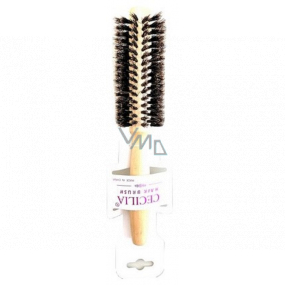 Round blow-drying comb with natural bristles 22 x 4.5 cm 40450