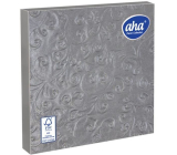 Aha Paper Napkins 3-ply 33 x 33 cm 15 pieces Embossed Silver