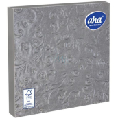 Aha Paper Napkins 3-ply 33 x 33 cm 15 pieces Embossed Silver