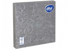 Aha Paper napkins 3 ply 33 x 33 cm 15 pieces Embossed silver