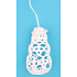 Crochet snowman white 9 cm