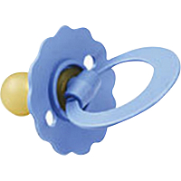 Flora children's latex pacifier, round with ring, 1 piece