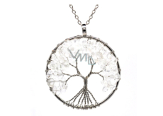 Crystal Tree of Life pendant natural stone, healing, chain length: 45 + 5 cm, stone of stones