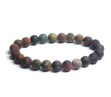 Jasper Picasso bracelet elastic natural stone, ball 8 mm / 16-17 cm, stone of positive energy