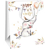 Ditipo Paper gift bag 26,4 x 32,7 x 13,6 cm Glitter Happy Birthday with elephant