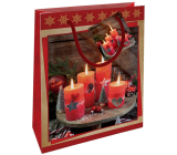 Nekupto Gift paper bag 32,5 x 26 x 13 cm Christmas Advent candle holder