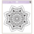 Adhesive foil stencil for glass paints Mandala pointed shapes 30 x 33,5 cm