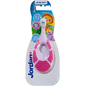Jordan Step by Step soft children's toothbrush with teether, for ages 0-2 years, 1 pc