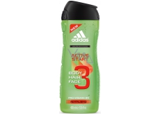 Adidas 3 Active Start shower gel for body and hair for men 400 ml
