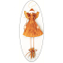 Angel with golden beads for hanging 32 cm 1 piece