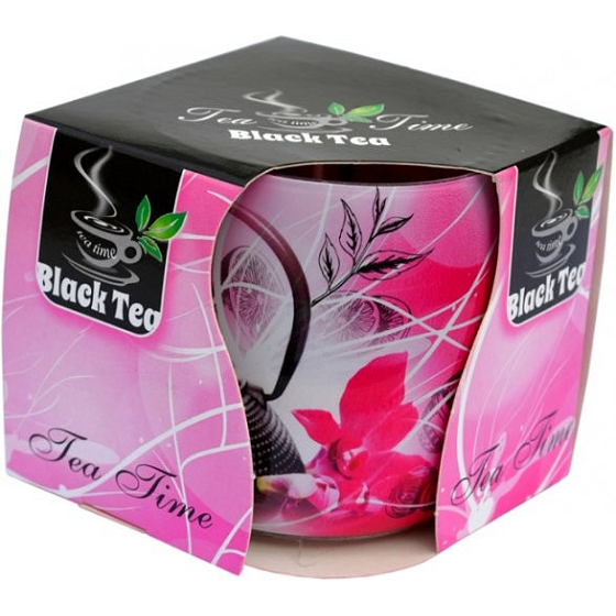Essences of Life Tea Time Black Tea aromatic candle in glass 100 g