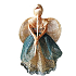 Angel with a blue skirt and a whistle 20 cm