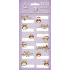 Sheet of Christmas Label Stickers Owls Purple Sheet 12 Labels