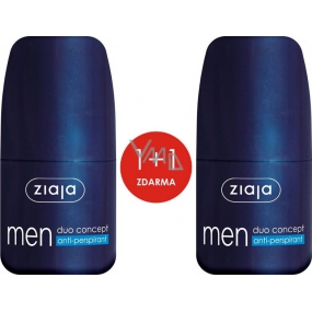 Ziaja Men Duo Concept ball antiperspirant deodorant roll-on for men 2 x 60 ml, duopack
