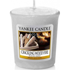 Yankee Candle Crackling Wood Fire - Crackling fire in the fireplace scented candle votive 49 g