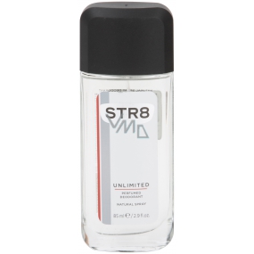 Str8 Unlimited perfumed deodorant glass for men 85 ml