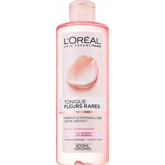 Loreal Paris Fleurs Rares Tonique Fraicheur lotion with extracts of rare flowers for dry and sensitive skin 400 ml