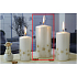 Lima Starlight candle white / gold cylinder 70 x 150 mm 1 piece