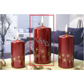 Lima Starlight candle gold / red 70 x 150 mm 1 piece