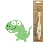 Jack N Jill BIO Dino extra soft toothbrush for children, decomposable in nature, made of corn starch, without BPA and PVC