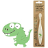 Jack N Jill BIO Dino extra soft toothbrush for children, decomposable in nature, made of corn starch, without BPA and PVC