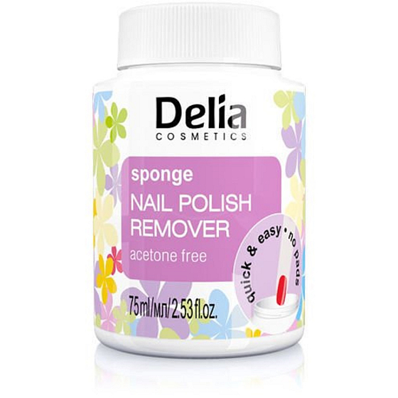 Delia Cosmetics Acetone-free nail polish remover with a 75 ml sponge