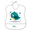 Canpol babies Cute Animals Plastic soft bib with a large pocket 1 piece
