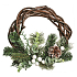 Wicker wreath with twigs and cone, diameter 25 cm