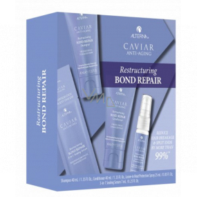Alterna Caviar Restructuring Bond Repair Regenerating Shampoo for Damaged Hair 40 ml + Conditioner 40 ml + Leave-in Heat Protection Spray 25 ml + 3-in-1 Sealing Serum 7ml Trial Kit set