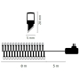 Emos Christmas lights 8 m, 80 LED + 5 m power cable 3.6W 230V cold white