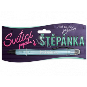 Nekupto Glowing pen with the name Štěpánka, touch tool controller 15 cm