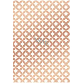 Ditipo Gift wrapping paper 70 x 100 cm White copper ornaments 2 sheets