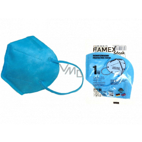Famex Respirator oral protective 5-layer FFP2 face mask blue 1 piece