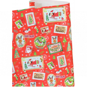 Zöwie Gift wrapping paper 70 x 200 cm Bambini red - Christmas stamps