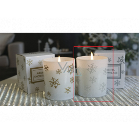 Lima Aroma Snowflake Apple and cinnamon scented candle silver, burning time 50 hours 175 g