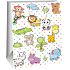 Ditipo Paper gift bag 32,4 x 44,5 x 10,2 cm White - Zoo animals